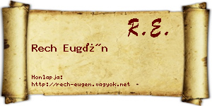 Rech Eugén névjegykártya